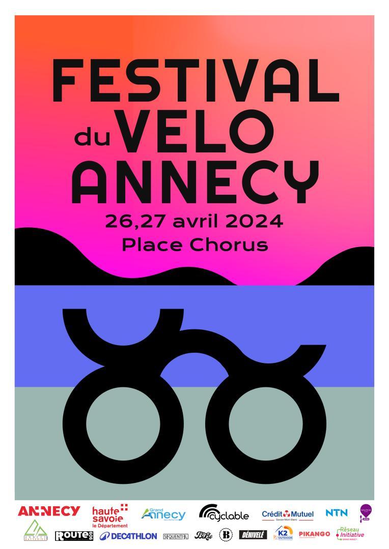 Affiche du festival du vélo d'annecy