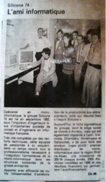 article dauphiné silicone 74 en 1986